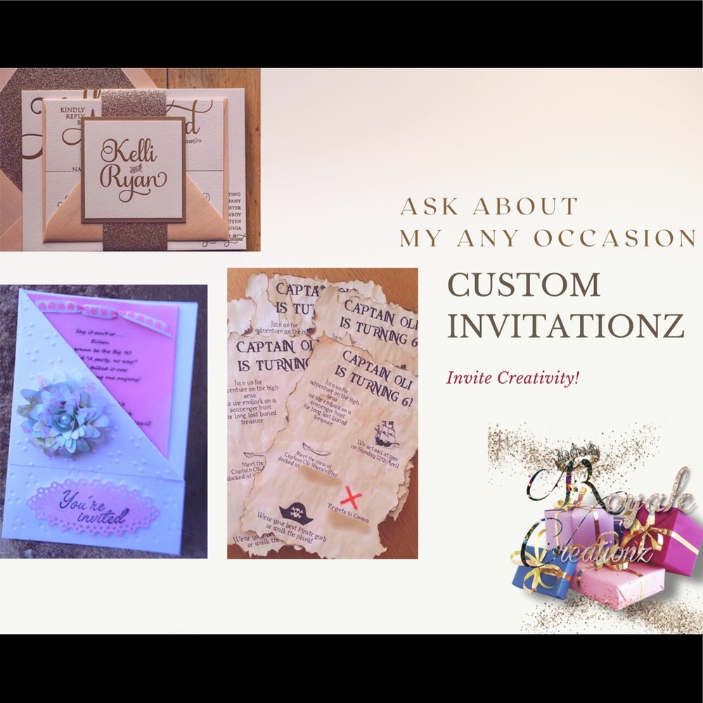 CUSTOM “ANY OCCASION” INVITATIONS!! (READ BELOW) - Picture 1 of 7
